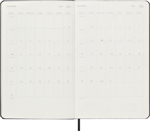 Smart Diary 2026 Weekly, 12-Month - Side view