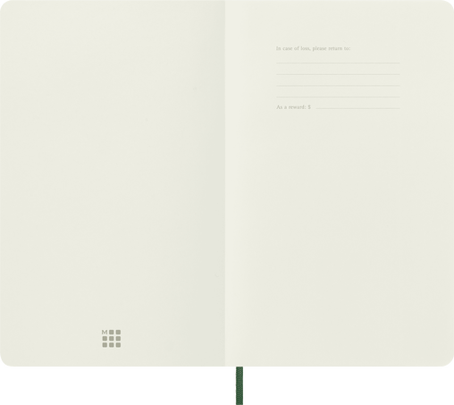Classic Notebook Soft Cover, Myrtle Green - Side view