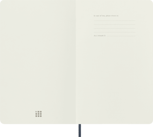 Classic Notebook Soft Cover, Sapphire Blue - Side view