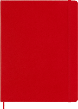 Classic Notebook Hard Cover, Scarlet Red - Front view