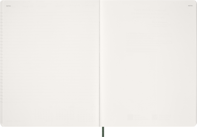 2026 Essential Diary 15-Month, weekly vertical, XXL, soft cover, Myrtle Green - Side view