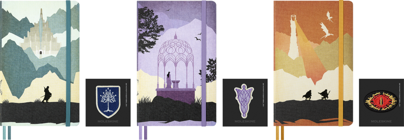 LE LOTR COMPENDIUM BOX 3 NOTEBOOKS