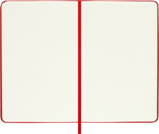 Classic Notebook Hard Cover, Scarlet Red - Side view
