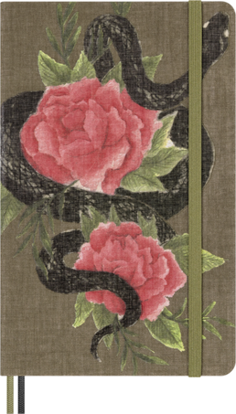 SNAKE ROSES- LARGE RULED NOTEBOOK NO BOX