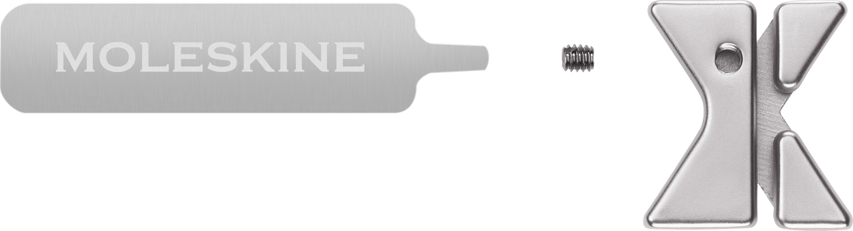 Letters and Symbols U, Silver - Back view