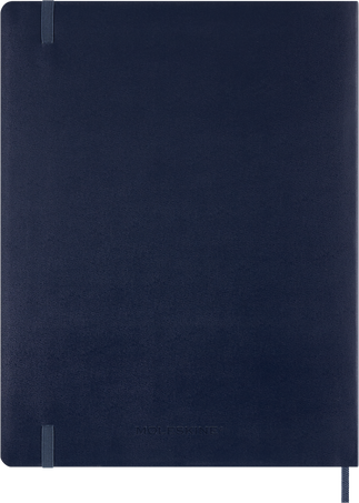 2026 Essential Diary 15-Month, weekly vertical, XXL, soft cover, Sapphire Blue - Back view