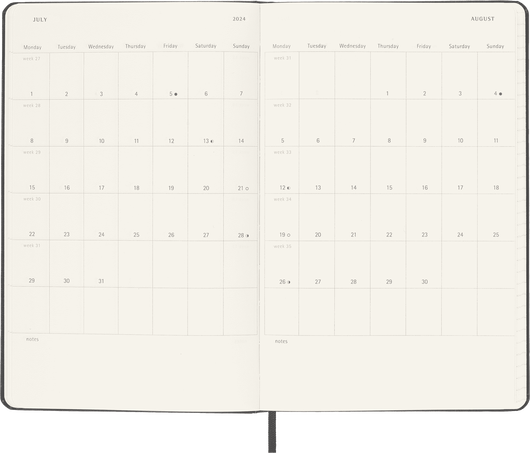 Classic Planner 2024 ブラック - 横