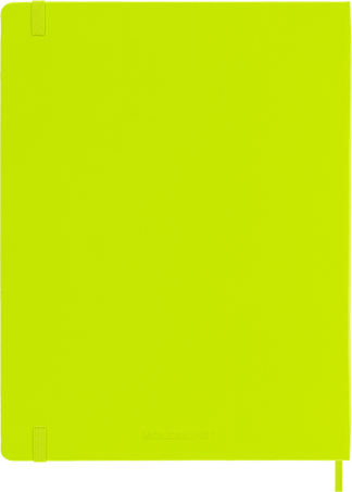 Classic Notebook Hard Cover, Lemon Green - Side view