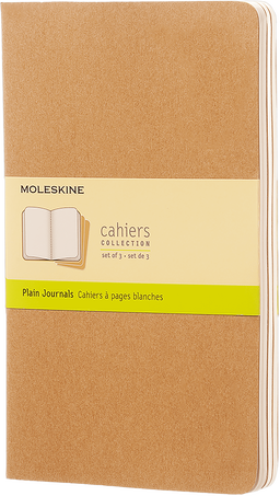 Cahier Journals Set of 3, Kraft Brown - Front view