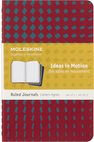 CAHIER JNLS PK RUL PATTERN GRN-BLUE-RED