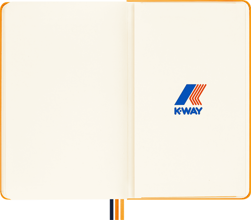 Moleskine x K-Way Notebook Large, plain, Orange - Side view