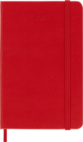 Classic Planner 2023 Daily 12-Month, Scarlet Red - Front view