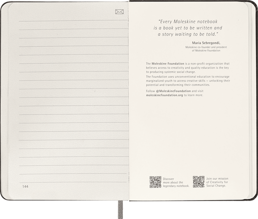 Smart notebook Large Hard cover, plain, ブラック - 横