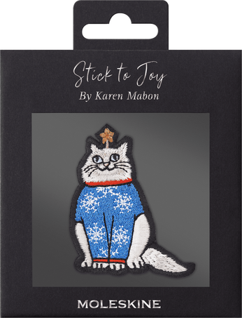 Stick-on Patch by Karen Mabon Stick to joy, Cat - Side view
