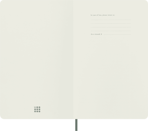 Precious & Ethical Notebook Vegan Soft Cover, Python-effect, Ruled, Green - Side view