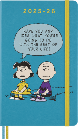 Peanuts Planner 2025/2026 Weekly Notebook, Hard Cover, 18-Month, Large - Front view