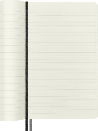 Classic Notebook Expanded Soft Cover, Black - Side view