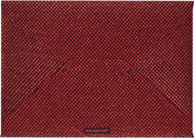 Shine コレクターズボックス レッド ノートブック XL 罫線 ハードカバー レッド エンヴェロープ Kaweco（カヴェコ）万年筆（ブラック）, Metallic Red - 横