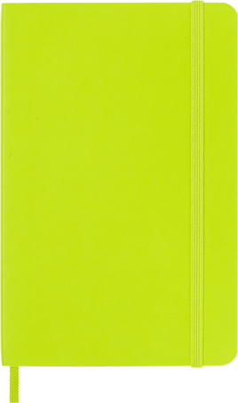 クラシック ノートブック ソフトカバー, レモングリーン　 - Front view