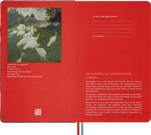 Impressions of Impressionism ギフトボックス - ノートブック ラージサイズ、ハードカバーノートブック3冊 - 横
