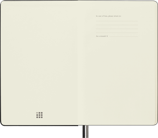 Classic Notebook Expanded Hard Cover, Black - Side view