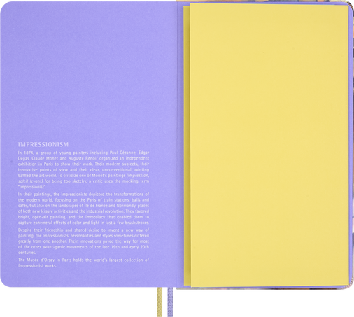 Impressions of Impressionism Undated Planner Large, 12-Month Weekly Planner, Fabric Hardcover - Side view