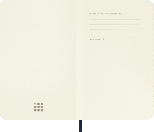 Classic Notebook Soft Cover, Sapphire Blue - Side view