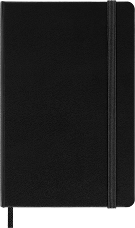 Classic Notebook Hard Cover, Black - Front view