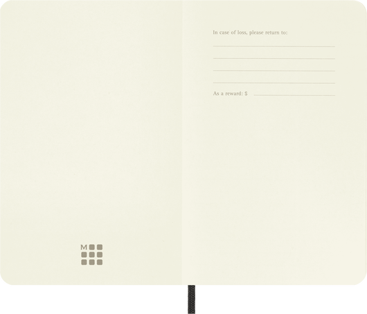 Classic Notebook Soft Cover, Black - Side view