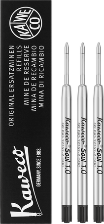 Kaweco Ballpoint Refills Set of 3, 1.0 mm, ブラック - 背面