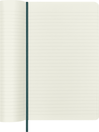 Precious & Ethical Notebook Vegan Soft Cover, Python-effect, Ruled, Green - Side view