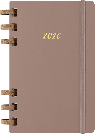 Life Planner 2026 12ヶ月, スパイラル, アーモンド - 正面