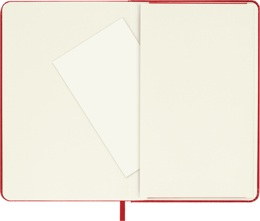 Classic Notebook Hard Cover, Scarlet Red - Side view
