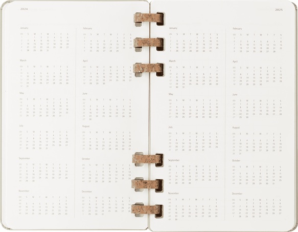 Student Life Planner 2024/2025 12-Month, Spiral, Kiwi - Side view