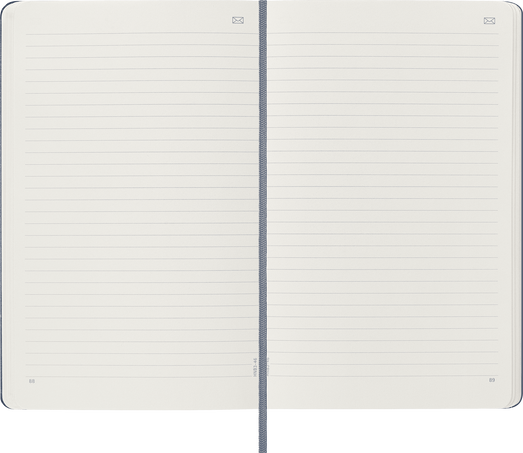 Smart notebook Large Hard cover, ruled, サファイアブルー - 横