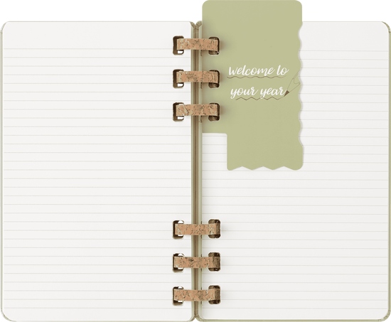 Student Life Planner 2024/2025 12-Month, Spiral, Kiwi - Side view