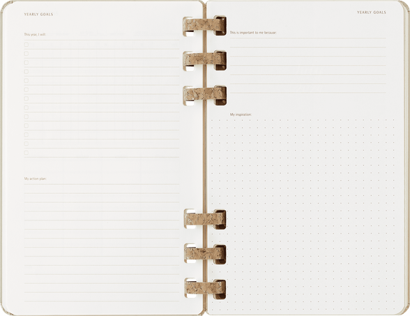 Student Life Planner 2024/2025 12-Month, Spiral, Kiwi - Side view