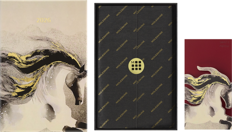 HORSE-LARGE RULED NTBK + BOX_CALLIGRAPHY