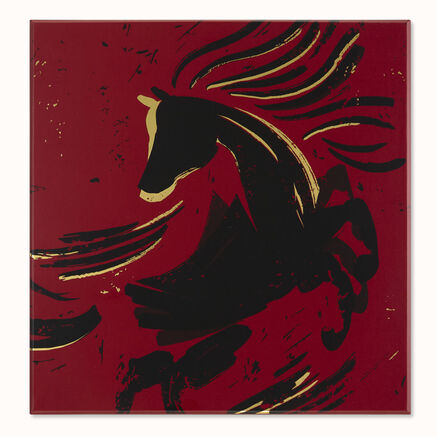 HORSE-THEMED BOX NB WOODCUT+BLACKW.PENC