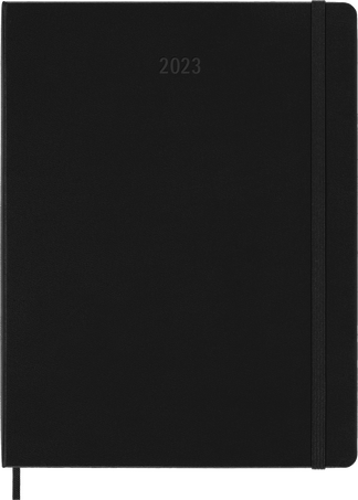 Classic Planner 2023 Weekly 12-Month, ブラック - Front view