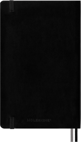 Classic Notebook Expanded Soft Cover, Black - Side view