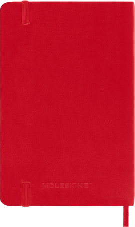 Classic Planner 2024 Pocket Weekly, soft cover, 12 months, Scarlet Red - Back view