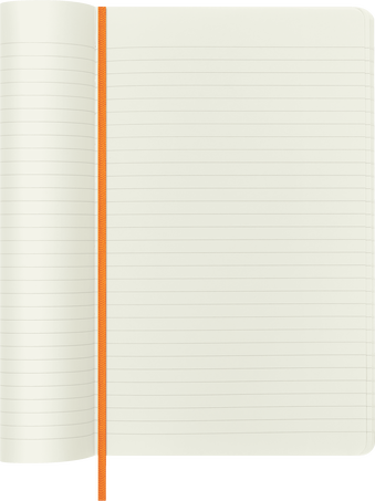 Precious & Ethical Notebook Vegan Soft Cover, Ruled, Orange - Side view