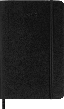 Classic Planner 2024 Pocket Monthly, soft cover, 12 months, ブラック - 正面