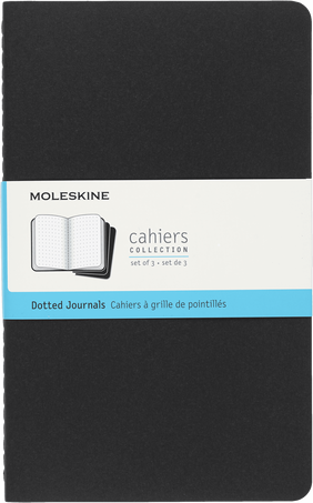 Cahier Journals Set of 3, Black - Front view