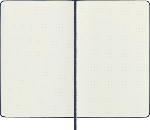 Classic Notebook Hard Cover, Sapphire Blue - Side view