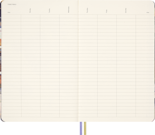 Impressions of Impressionism Undated Planner Large, 12-Month Weekly Planner, Fabric Hardcover - Side view
