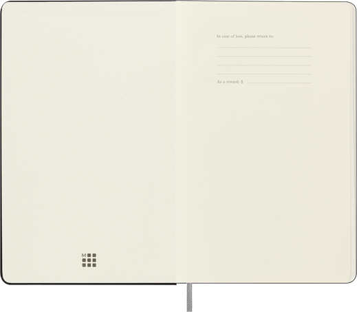 Smart notebook Large Hard cover, plain, Black - Side view