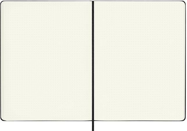 Classic Notebook Hard Cover, Black - Side view