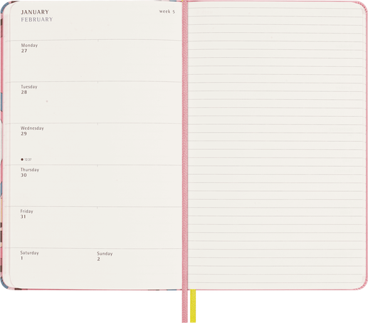 Sakura 18-Month Planner by Momoko Sakura Large, weekly planner 2024 in a Gift Box - Side view
